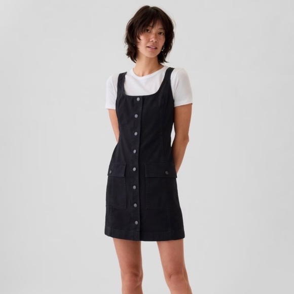 NWT GAP Utility Button Mini Dress - Picture 1 of 9